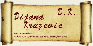 Dijana Kružević vizit kartica
